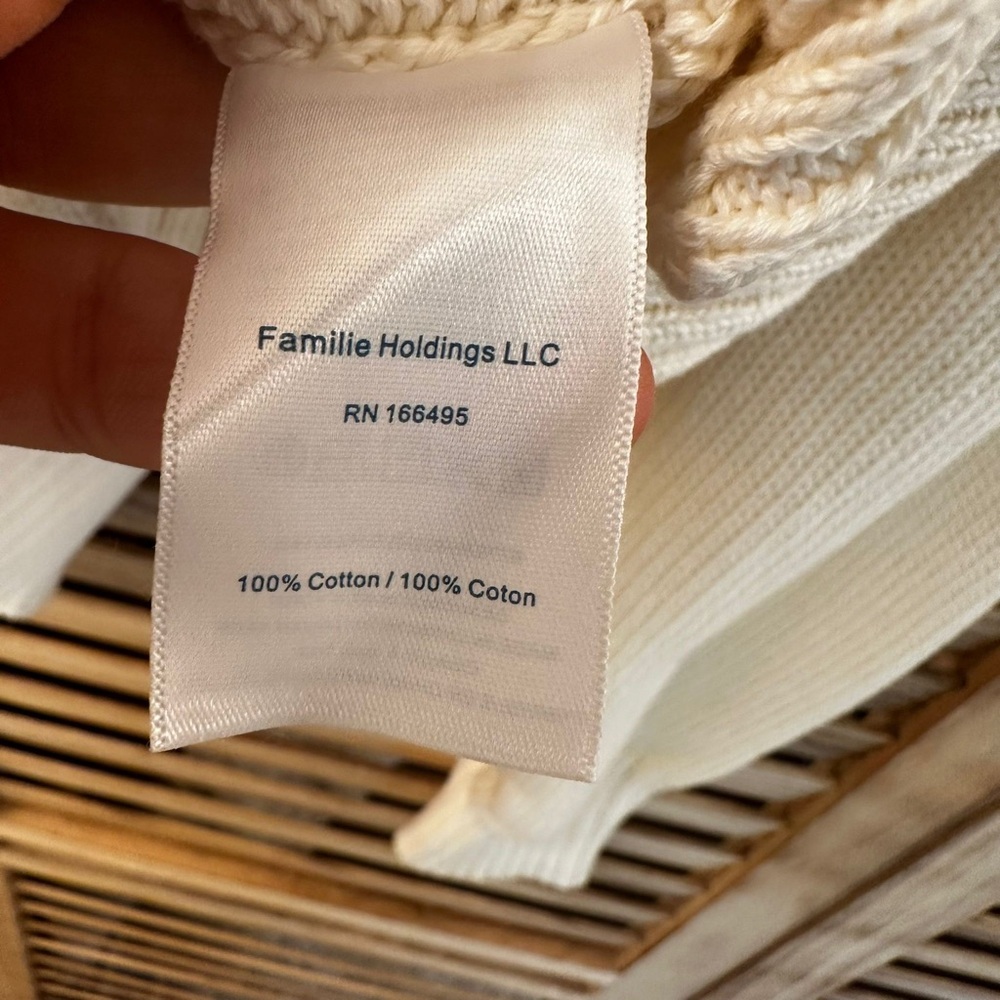 Guest In Residence  Breezy Cotton Sweater in cream size M - Picture 10 of 10